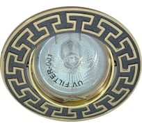 Светильник FERON ИВО-50w 12в, G5.3, поворотный черный металл/золото 17808