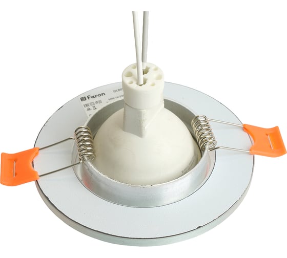 Встраиваемый светильник FERON DL8050-2 потолочный MR16 G5.3 серебристый 18643