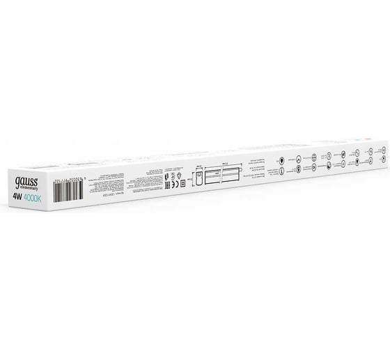Светильник Gauss LED TL Elementary линейный матовый 4W 4000K 313х22х33, 300лм 130411204