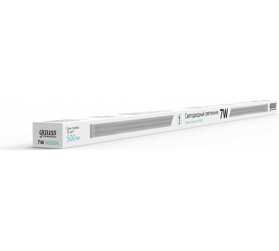 Светильник Gauss LED TL Elementary линейный матовый 7W 4000K 563х22х33, 500лм 130411207