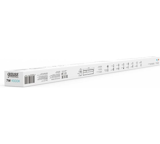 Светильник Gauss LED TL Elementary линейный матовый 7W 4000K 563х22х33, 500лм 130411207