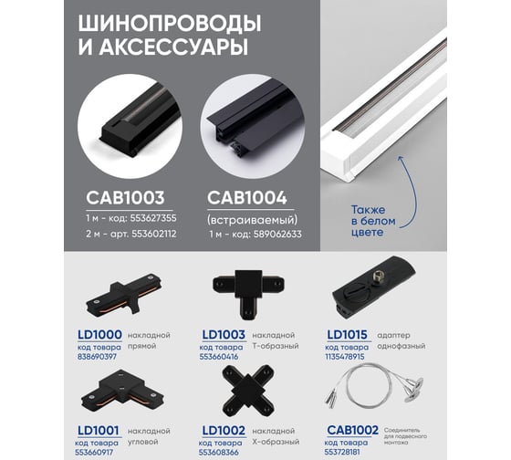 Светодиодный светильник FERON AL100, 12W, 1080 Lm, 4000К, 35 градусов, черный 29643