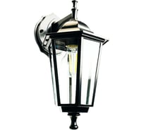 Садово-парковый светильник FERON 6102/PL6102 шестигранный на стену вниз 60W E27 230V, черный 11054