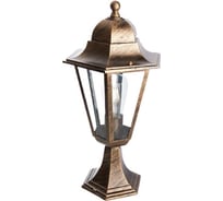 Садово-парковый светильник FERON 6204/PL6204 шестигранный на постамент 100W E27 230V, черное золото 11141