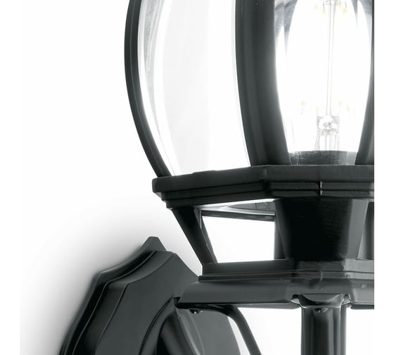 Светильник FERON НБУ-100w вверх, Е27, IP44, черный 11096