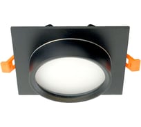 Светильник встраиваемый FERON DL505 потолочный GX53 черный квадрат IP44, 51104