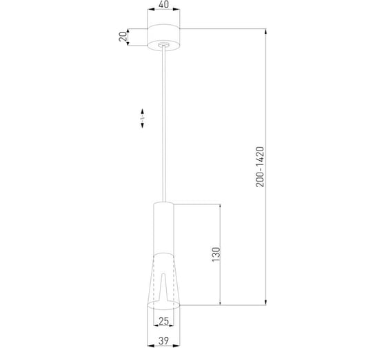 Светильник подвесной светодиодный Elektrostandard Pino 5W 4000K черный a067971