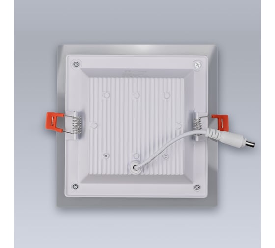 Светодиодный встраиваемый светильник ELEGANZ СТЕКЛО Квадрат 12W теплый 3000К 220V, 1шт 1802