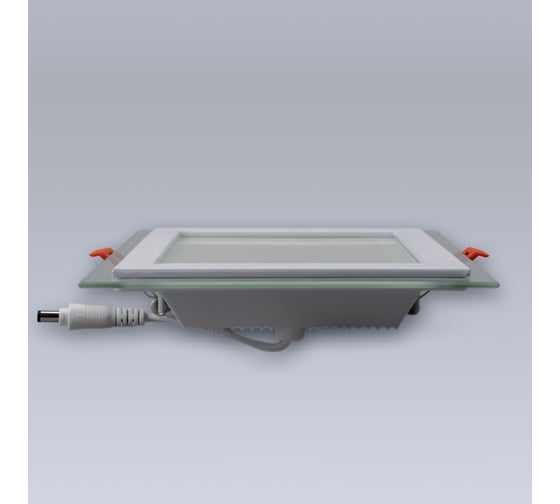 Светодиодный встраиваемый светильник ELEGANZ СТЕКЛО Квадрат 12W теплый 3000К 220V, 1шт 1802
