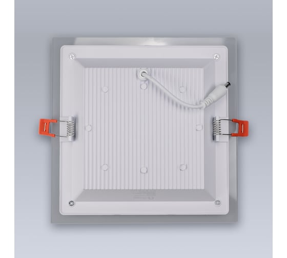 Светодиодный встраиваемый светильник ELEGANZ СТЕКЛО Квадрат 18W теплый 3000К 220V, 1шт 1805