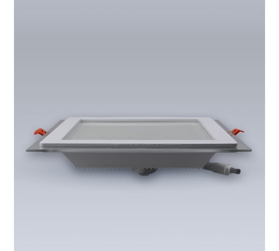 Светодиодный встраиваемый светильник ELEGANZ СТЕКЛО Квадрат 18W теплый 3000К 220V, 1шт 1805