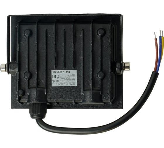 Светодиодный прожектор SAFFIT SFL51-50 IP65 50W 6500K черный, 51194