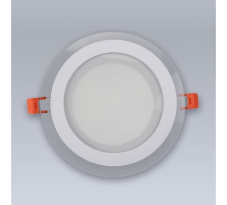 Светодиодный встраиваемый светильник ELEGANZ СТЕКЛО Круг 12W холодный 6000К 220V, 1шт 1811