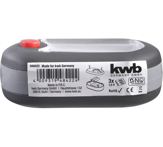 Автомобильный фонарь kwb COB-LED, овальный, 3хААА 948422