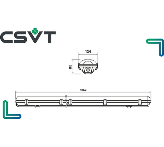 Светодиодный светильник CSVT Slim-38/MILKY ДСП LED 38Вт 4800лм 5000К IP65 ЦБ000009202