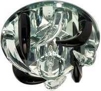 Встраиваемый потолочный светильник FERON JC, G4, с черным и прозрачным стеклом 18796