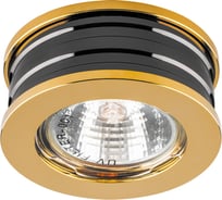 Встраиваемый потолочный светильник FERON MR16, 50W, G5,3, золото-черный, алюминий 28165