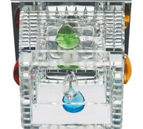 Встраиваемый потолочный светильник FERON JC, 20W, G4, прозрачный, хром, с лампой 28143