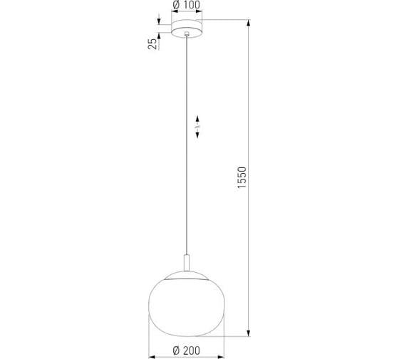 Подвесной светильник TK Lighting со стеклянным плафоном 5824 Vibe белый a068391