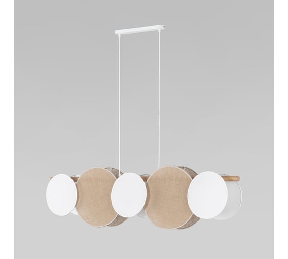 Подвесной светильник TK Lighting с тканевым рассеивателем 4815 Pulse белый/светлое дерево a068389