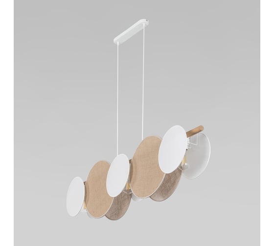 Подвесной светильник TK Lighting с тканевым рассеивателем 4815 Pulse белый/светлое дерево a068389