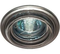 Встраиваемый потолочный светильник FERON MR16, 50W, G5,3, серый, хром 28183