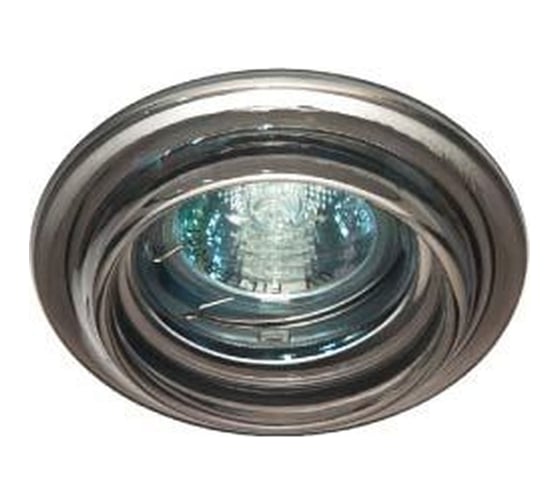 Встраиваемый потолочный светильник FERON MR16, 50W, G5,3, серый, хром 28183 1