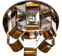 Потолочный светильник FERON JC, G4, с коричневым стеклом, хром, с лампой 19139