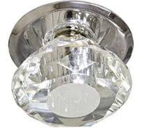 Потолочный светильник FERON JD83S-CL JC, G4, с прозрачным стеклом, хром, с лампой 17267