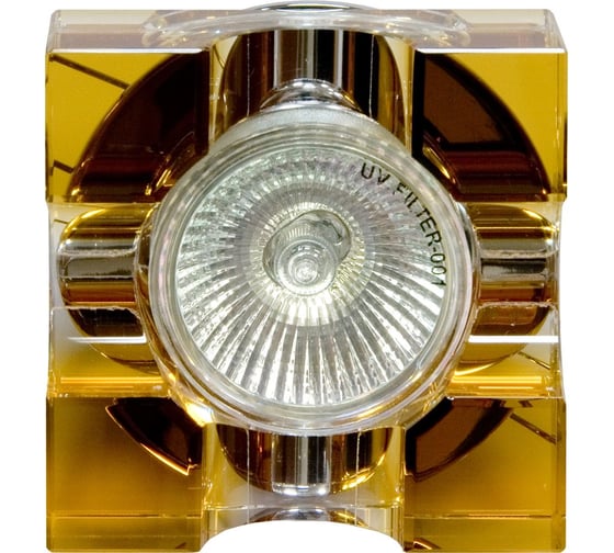 Потолочный светильник FERON MR16, G5.3, с желтым стеклом, хром 19683