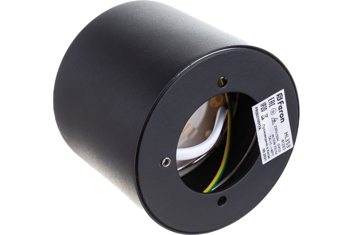 Светильник для натяжных потолков Feron HL353 12W, 230V, GX53, черный ...