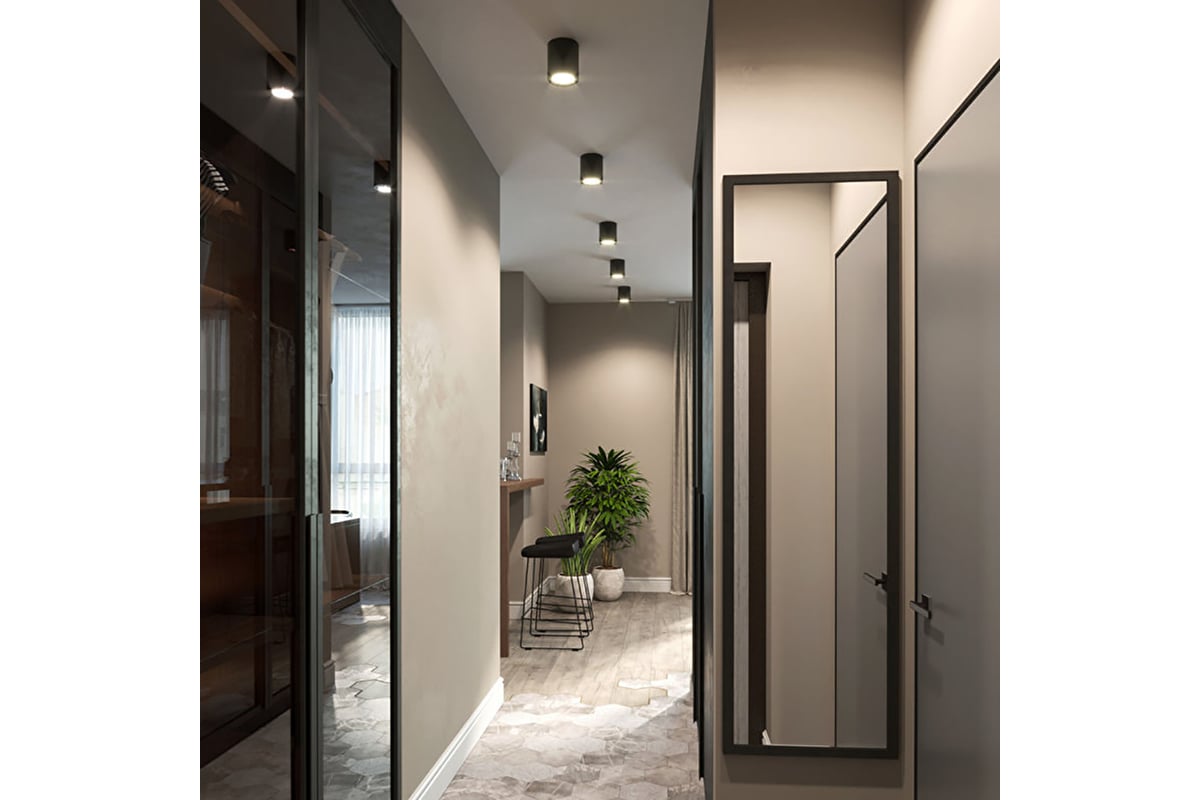 Светильник для натяжных потолков Feron HL353 12W, 230V, GX53, черный ...