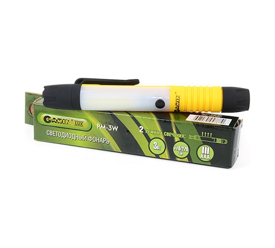 Фонарь Garin LUX PM-3W желтый BL1 13863