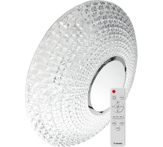 Настенно-потолочный КОСМОС управление LED светильник PREMIUM CRYSTAL 75Вт 3000-6500K 6000Лм KSCrys75W