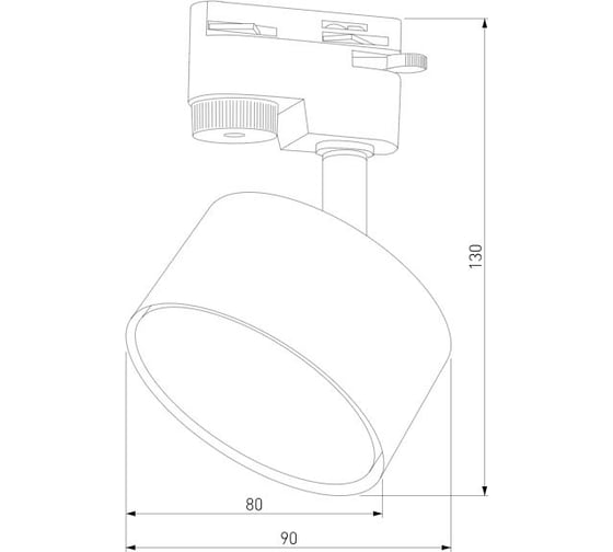 Трековый светильник TK Lighting в стиле лофт (для однофазной трековой системы) 4398 Tracer Black черный/хром a059770