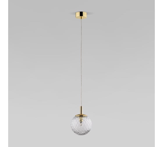 Подвесной светильник TK Lighting со стеклянным плафоном 759 Cadix Gold прозрачный a068324