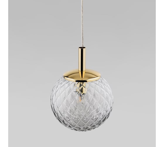 Подвесной светильник TK Lighting со стеклянным плафоном 759 Cadix Gold прозрачный a068324