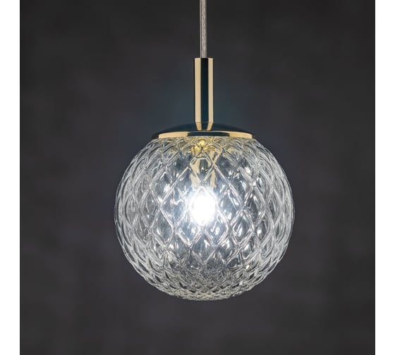Подвесной светильник TK Lighting со стеклянным плафоном 759 Cadix Gold прозрачный a068324