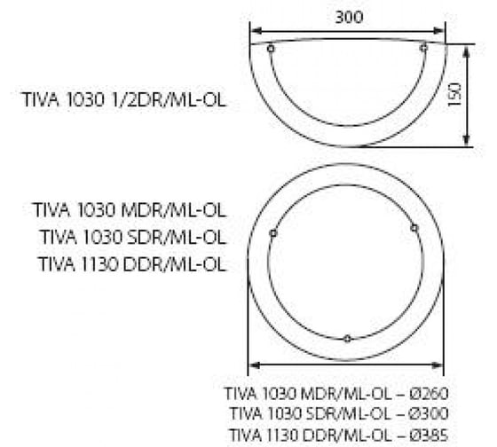 Светильник KANLUX TIVA 1030 SDR/ML-OL Тарелка, деревянный 70727