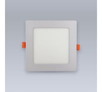Светодиодная встраиваемая панель ELEGANZ металл белый Квадрат 9W тёплая 3000К 220V, 1шт 1461