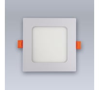 Светодиодная встраиваемая панель ELEGANZ металл белый Квадрат 6W тёплая 3000К 220V, 1шт 1457