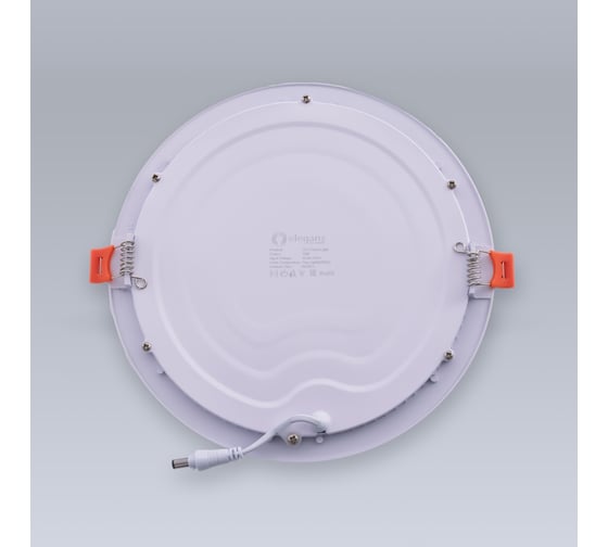 Светодиодная встраиваемая панель ELEGANZ металл белый Круг 18W холодная 6000К 220V, 1шт 1477