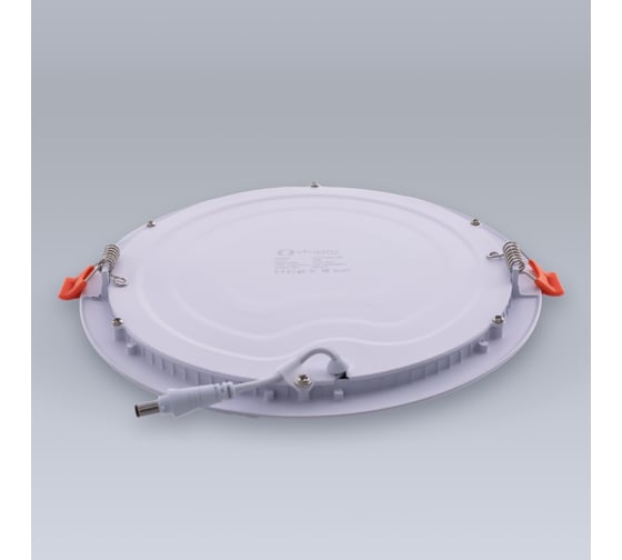 Светодиодная встраиваемая панель ELEGANZ металл белый Круг 18W тёплая 3000К 220V, 1шт 1476