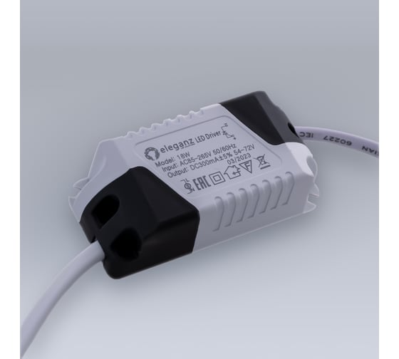Светодиодная встраиваемая панель ELEGANZ металл белый Круг 18W тёплая 3000К 220V, 1шт 1476