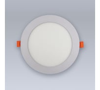 Светодиодная встраиваемая панель ELEGANZ металл белый Круг 12W тёплая 3000К 220V, 1шт 1466
