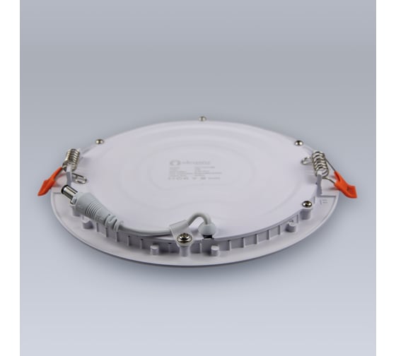 Светодиодная встраиваемая панель ELEGANZ металл белый Круг 12W тёплая 3000К 220V, 1шт 1466