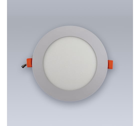 Светодиодная встраиваемая панель ELEGANZ металл белый Круг 9W тёплая 3000К 220V, 1шт 1497