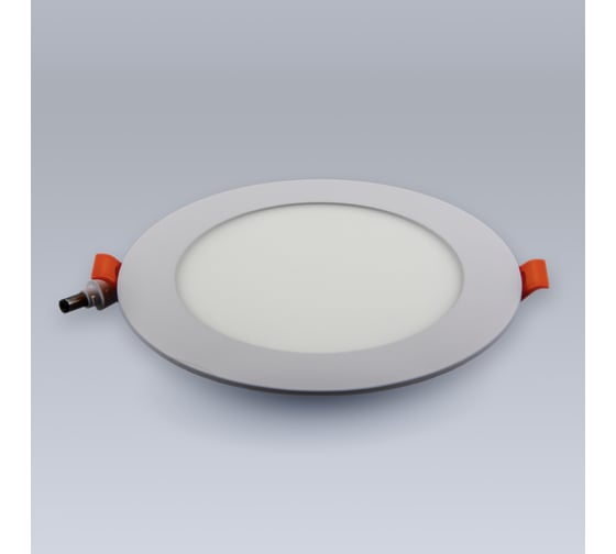 Светодиодная встраиваемая панель ELEGANZ металл белый Круг 9W тёплая 3000К 220V, 1шт 1497