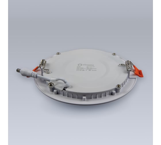 Светодиодная встраиваемая панель ELEGANZ металл белый Круг 9W тёплая 3000К 220V, 1шт 1497
