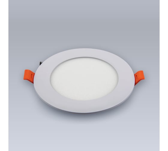 Светодиодная встраиваемая панель ELEGANZ металл белый Круг 6W тёплая 3000К 220V, 1шт 1493